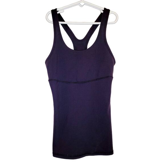Lululemon womens black mesh racer back athletic tank top Size 4 - Picture 1 of 7
